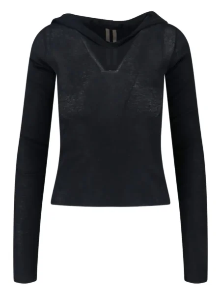 Суичър с качулка Rick Owens черно