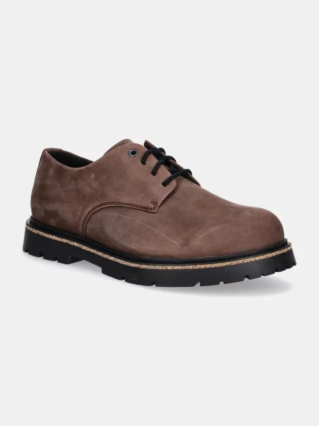 Birkenstock pantofi din nubuc Highwood Lace Low maro