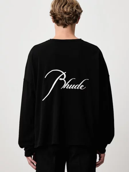 Bluzka z długim rękawem Rhude czarna