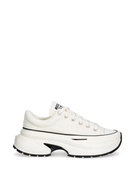 Trčanje tenisice za trčanje Converse Chuck Taylor All Star s platformom od brušene kože bijela