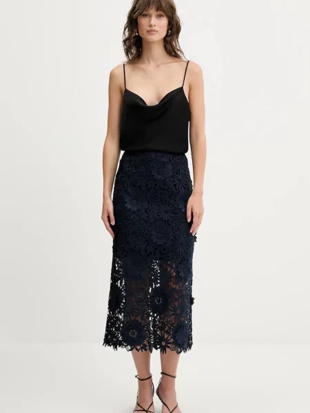 Rotate spódnica midi ołówkowa granatowy