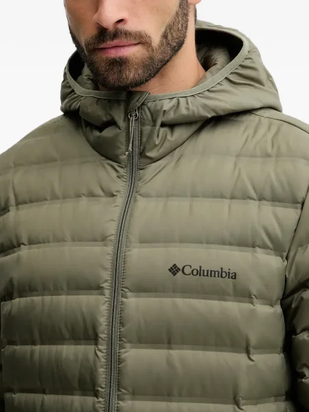 Geacă cu puf Columbia cu glugă verde