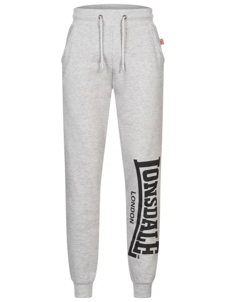 LONSDALE Παντελόνι γκρι μελανζέ μαύρο
