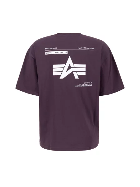 ALPHA INDUSTRIES Tricou purpuriu alb