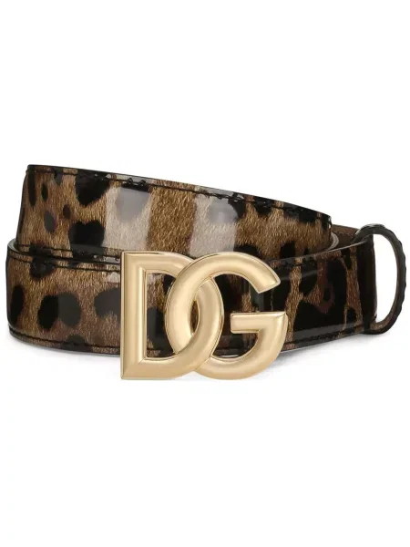 Curea Dolce & Gabbana cu imagine cu model leopard maro