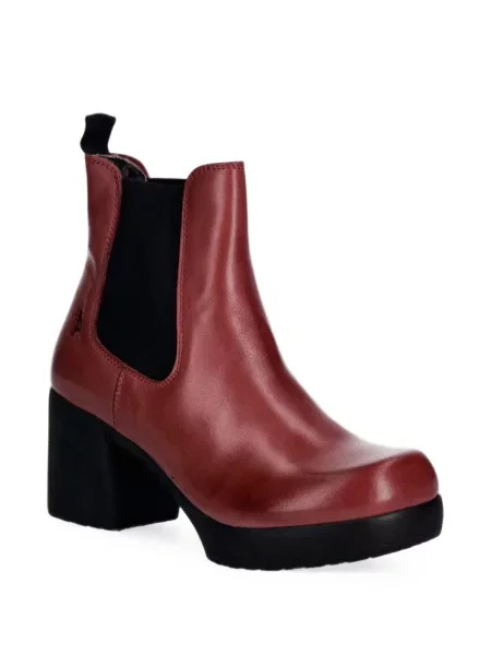 Botine chelsea Fly London din piele roșu