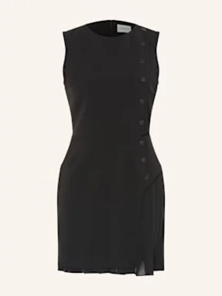 Claudie Pierlot Sukienka Z Plisami schwarz czarna