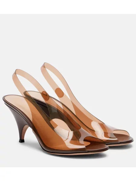 Sandali Gianvito Rossi z odprtimi petami rjava