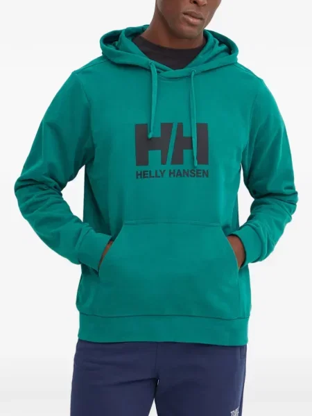 Hanorac cu glugă Helly Hansen cu glugă cu autograf verde