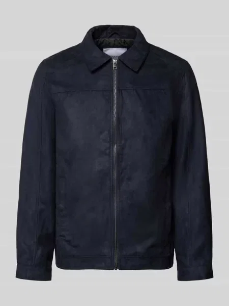 Kurtka z wykładanym kołnierzem model DYLAN' Jack & Jones czarna