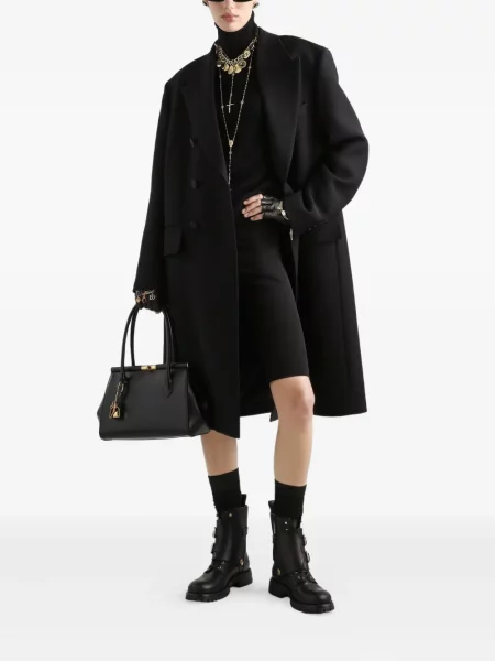 Baikeris juosmuo šortai Dolce & Gabbana juoda
