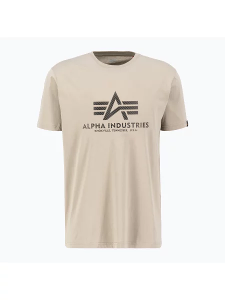 Tričko Alpha Industries Basic T Carbon vintage sand béžové