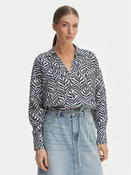 Vero Moda Marškiniai Josie Tamsiai Oversize mėlyna