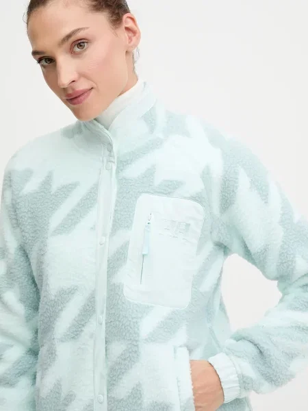 Флисовый однотонный свитер Helly Hansen бирюзовый