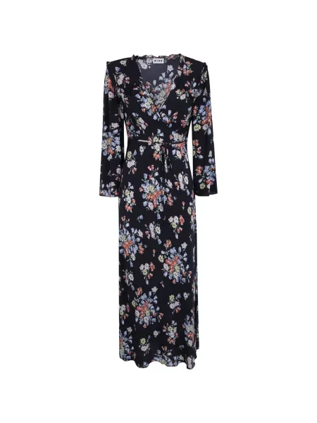 Rochie Rixo cu model floral cu imagine negru