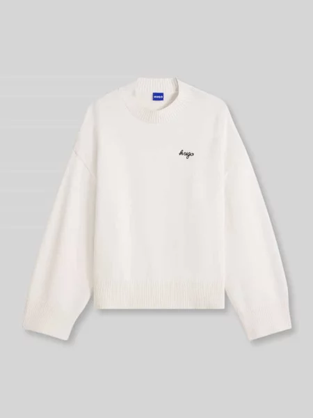 HUGO Sweter Shenny_B Kremowy Oversize beżowy