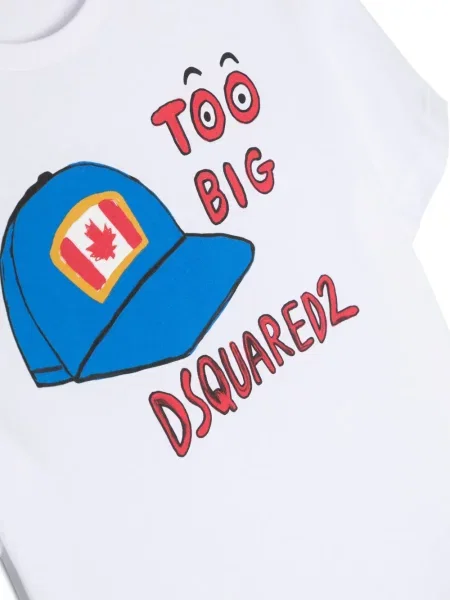 Koszulka dziecięca Dsquared2 biała