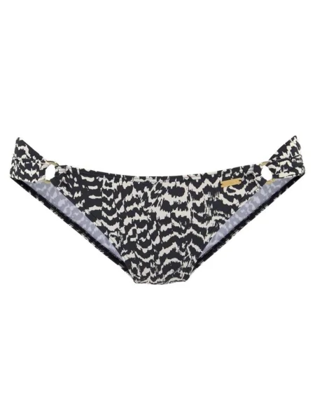 LASCANA Slip costum de baie negru alb