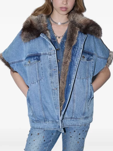 Ursuleț de pluș vestă denim Liu Jo albastru
