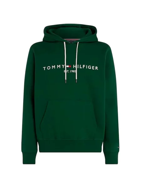 Bluza Tommy Hilfiger z logo zielona