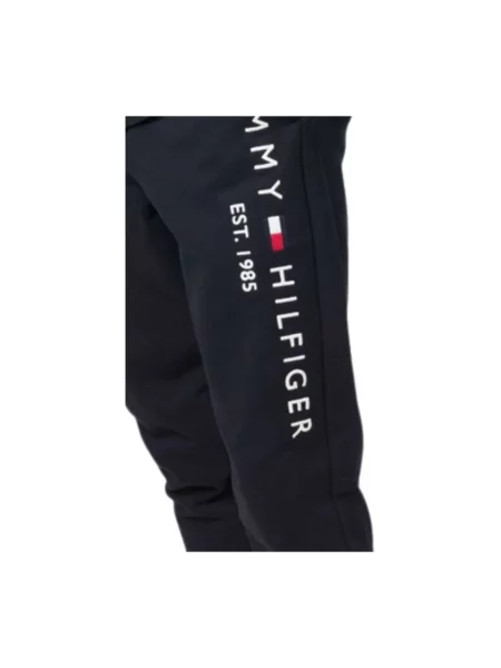 Joggery Tommy Hilfiger frotte z logo niebieskie