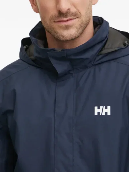 Geacă Helly Hansen cu glugă cu autograf albastru