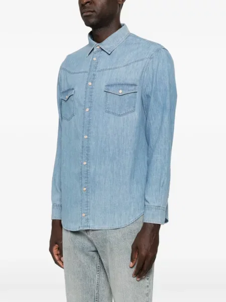 Cămașă de blugi Emporio Armani albastru