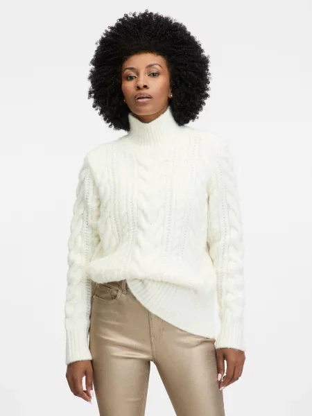 Pulover Orsay cu guler înalt negru