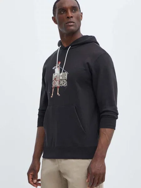 Bombažen pulover Puma PUMA X ONE PIECE s kapuco črna