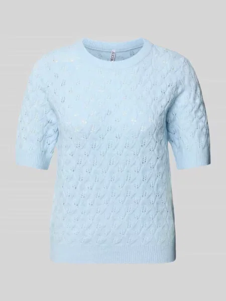 Sweter o kroju regular fit z dodatkiem wełny model ‘LELOU’ Pieces