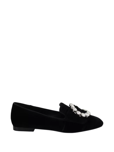 Pantofi loafer Dolce & Gabbana de catifea negru