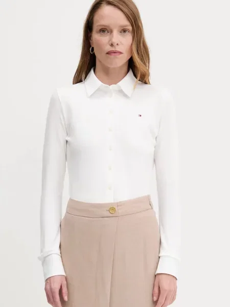 Tommy Hilfiger koszula slim z kołnierzykiem klasycznym biały