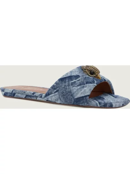Kurt Geiger Șlapi KENSINGTON cu adaos de piele albastru