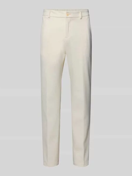 Spodnie do garnituru o kroju slim fit z dodatkiem model Boss beżowe