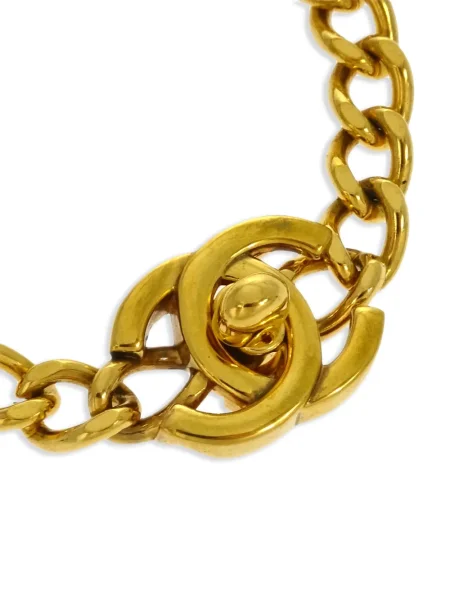 Náramek Chanel Pre-owned s autogramem zlatý