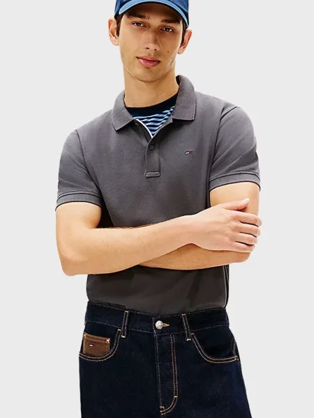Поло Tommy Jeans серое