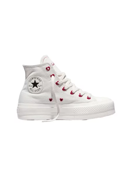 Converse Tornacipő Chuck Taylor All Star Lift Platform Hearts fehér