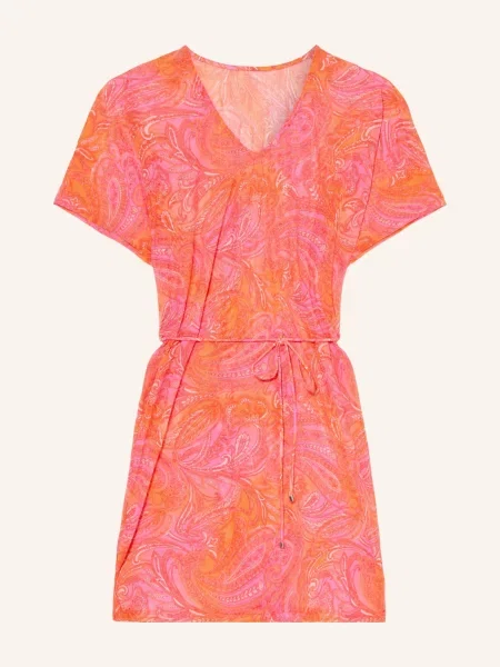 Cyell Síťovaná Tunika Paisley Breeze oranžová růžová