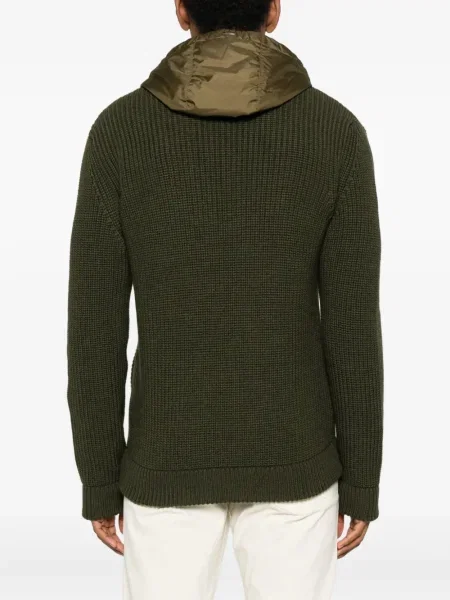 Cardigan Herno cu glugă verde