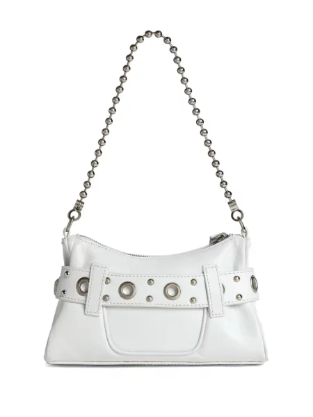 Cu centură curea Dsquared2 din piele alb