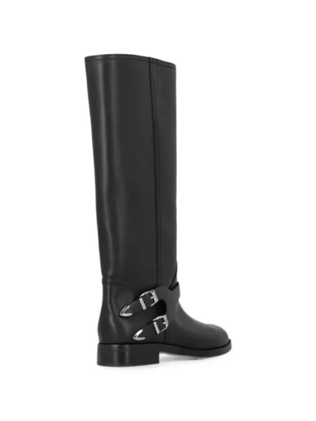 Botine Pinko din piele cu cataramă negru