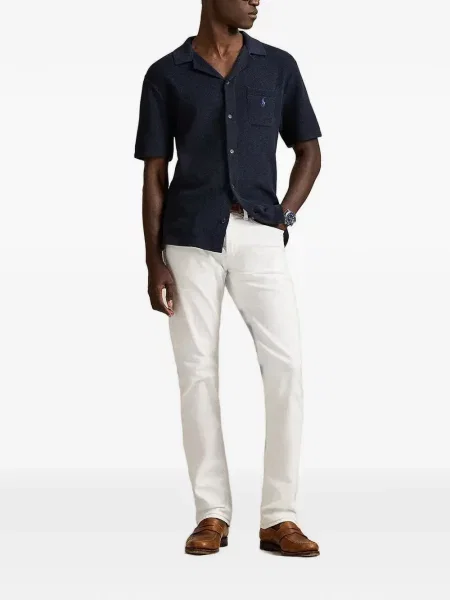 Gulerat tricou polo Polo Ralph Lauren cu decolteu în V fără mâneci maro