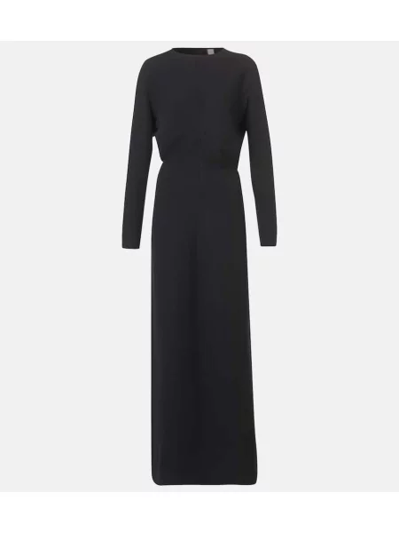 Rochie maxi Toteme drapată de costum negru