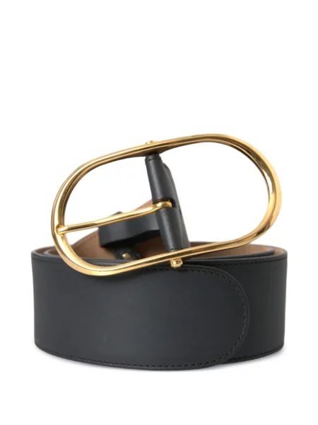 Cu centură curea Dolce & Gabbana din piele cu cataramă negru