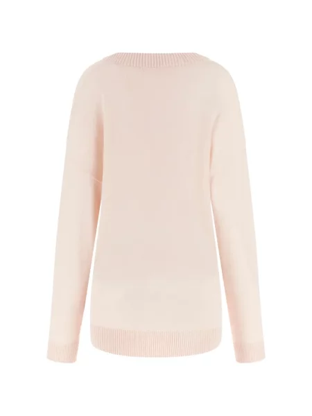 Pulover Guess cu decolteu în V roz