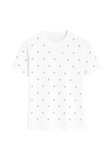 Tricou John Richmond cu imagine alb