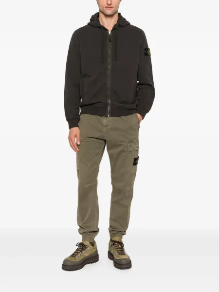 Hanorac cu glugă Stone Island cu strasuri gri