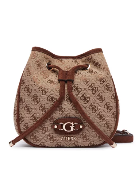 Guess Torebka Samantha Mini Brązowy beżowa