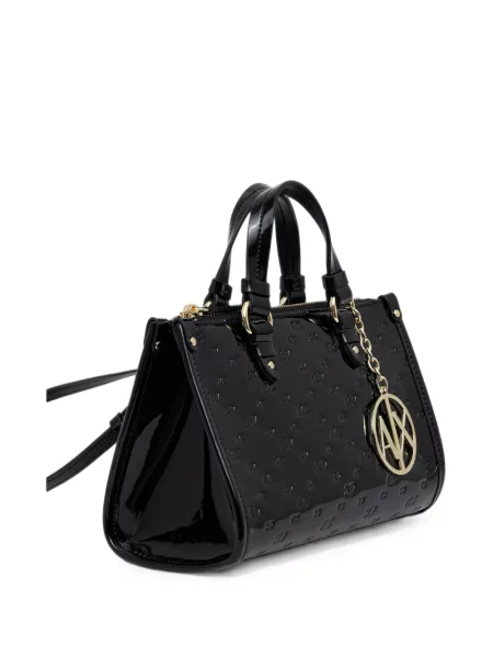 Geantă Armani Exchange cu autograf negru