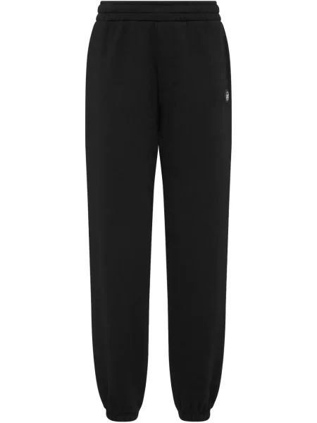 Pantaloni Philipp Plein din jerseu negru